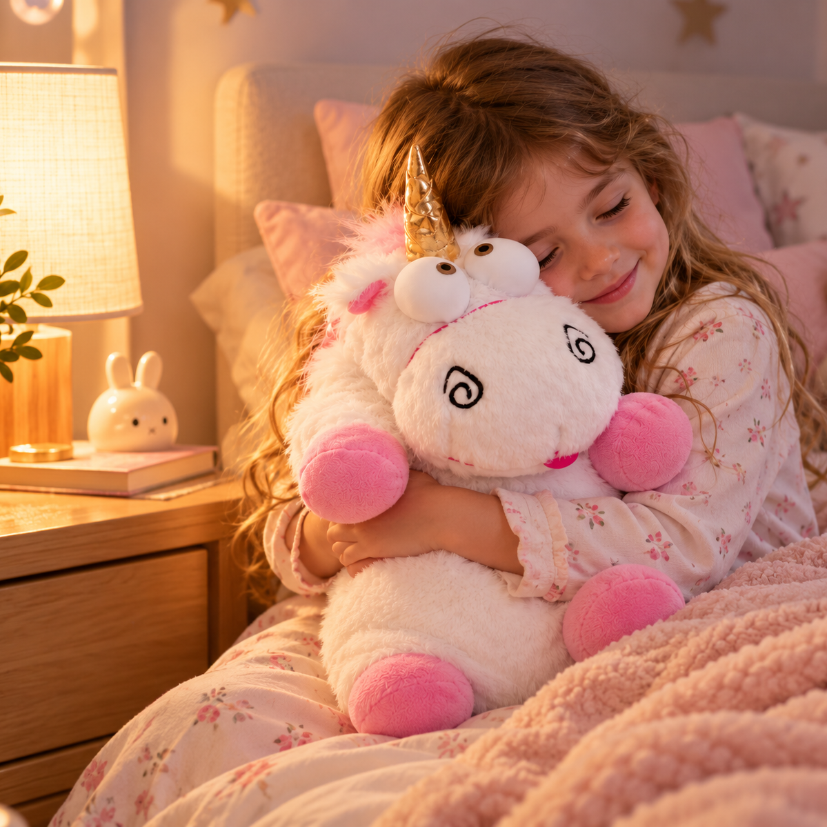 Enhörning gosedjur – fluffig kawaii-enhörning (40–55 cm)