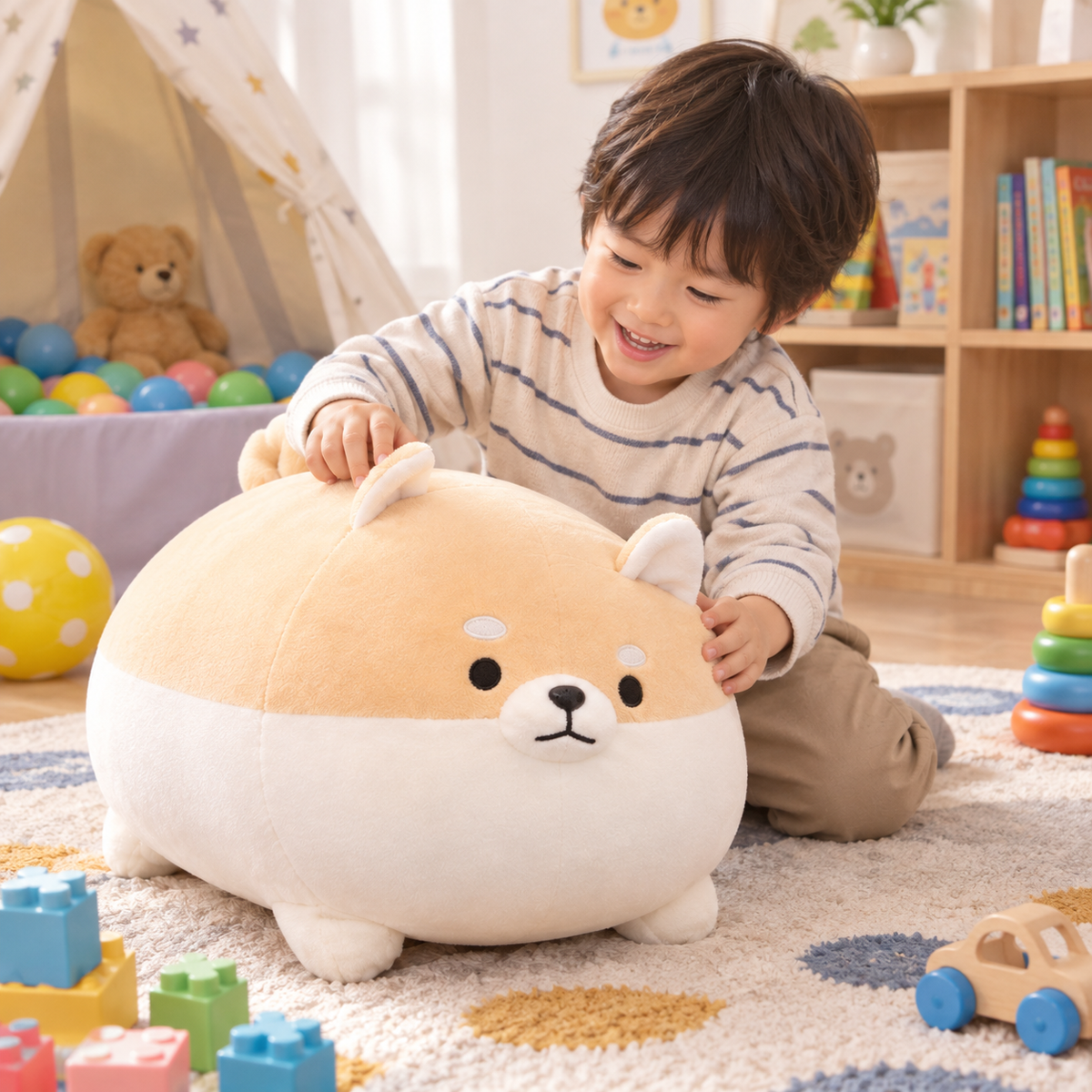 Shiba Inu hundkudde – mjuk och squishy (40–50 cm)