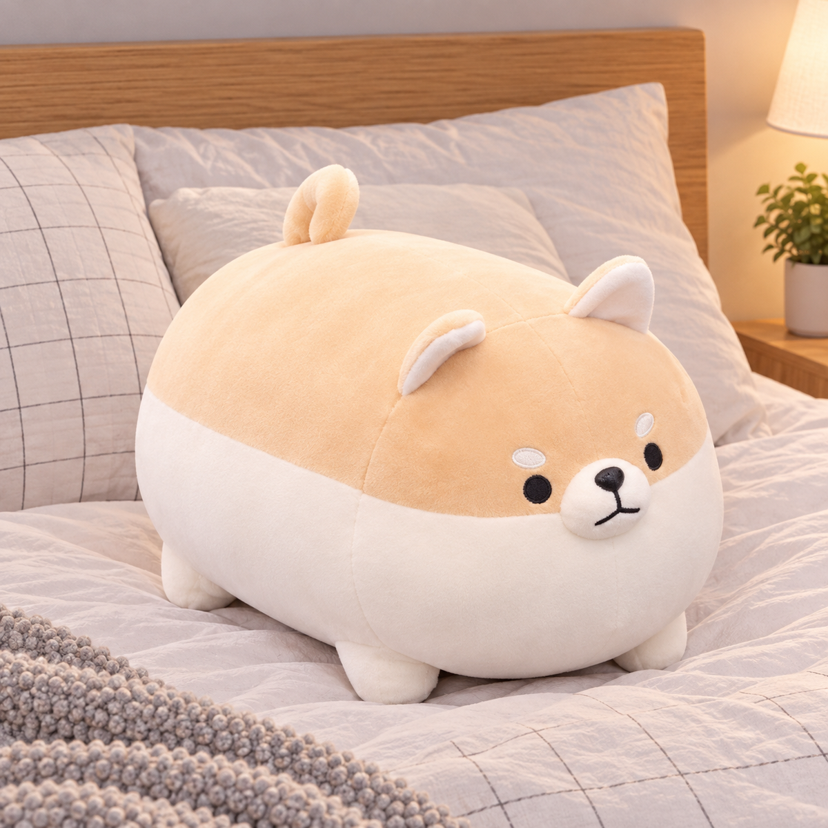 Shiba Inu hundkudde – mjuk och squishy (40–50 cm)