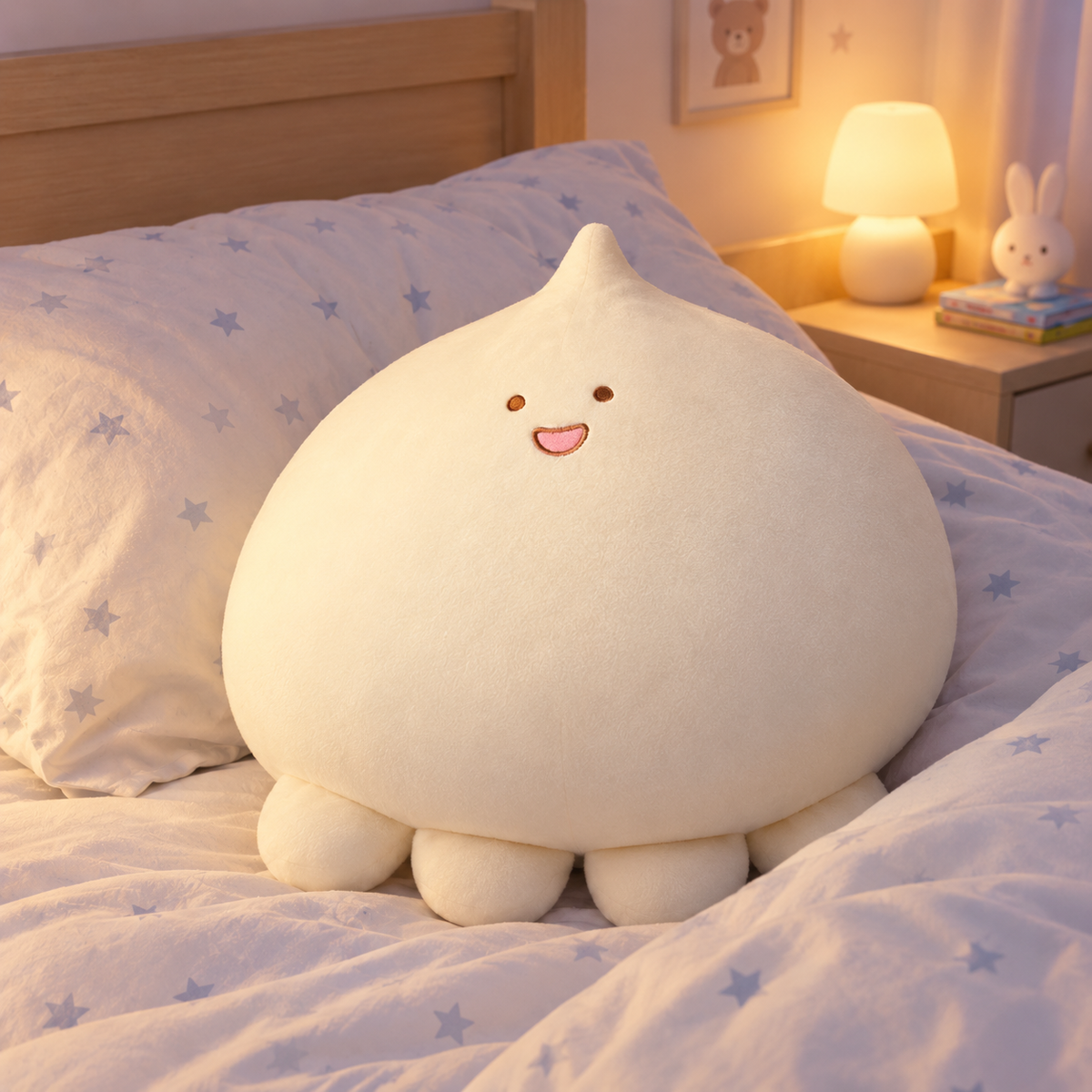 Bläckfisk gosedjur – mjuk kawaii-kudde (40 cm)