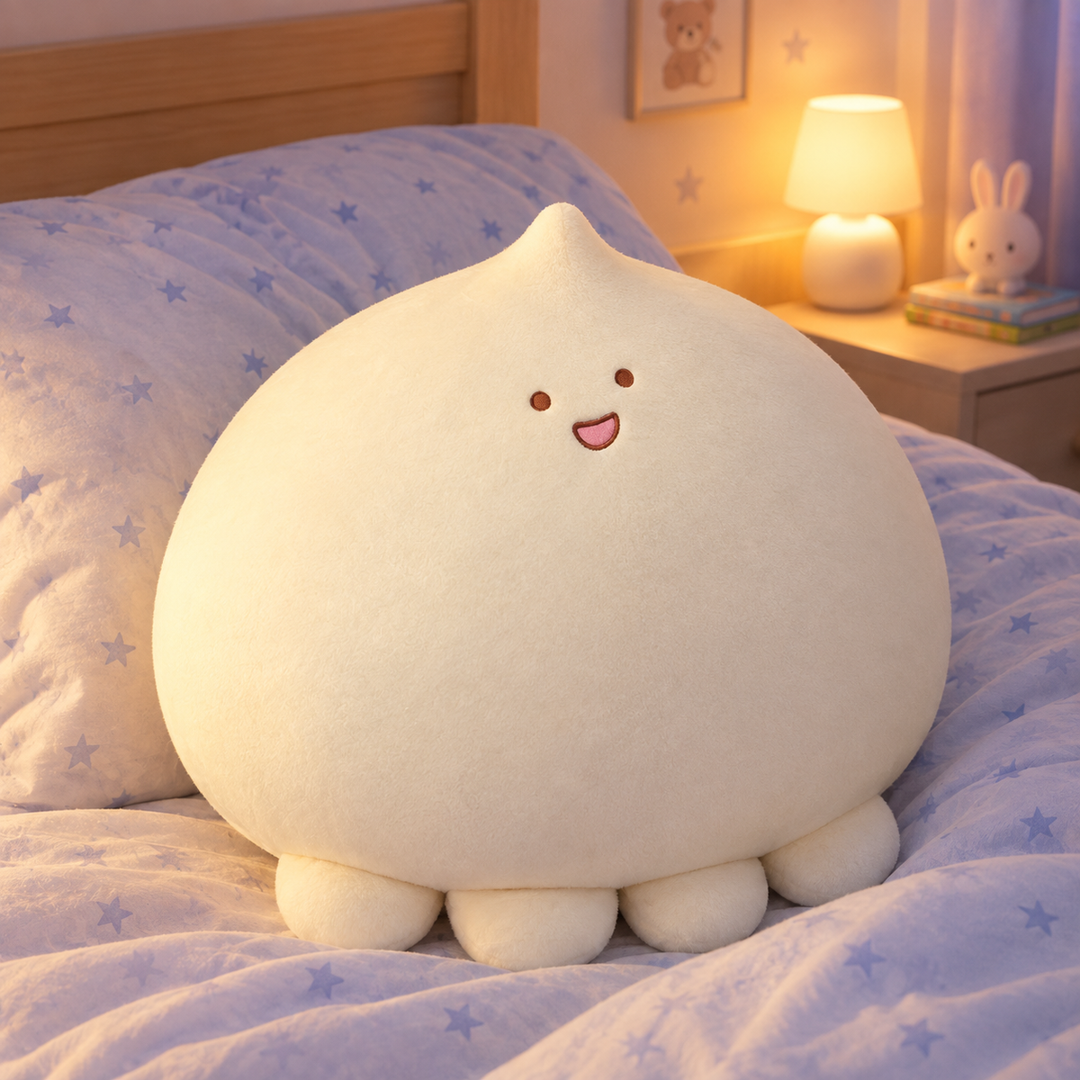 Bläckfisk gosedjur – mjuk kawaii-kudde (40 cm)