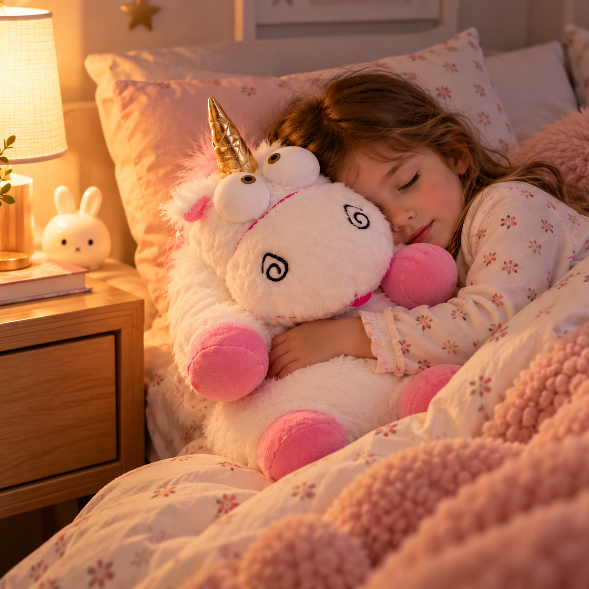 Enhörning gosedjur – fluffig kawaii-enhörning (40–55 cm)