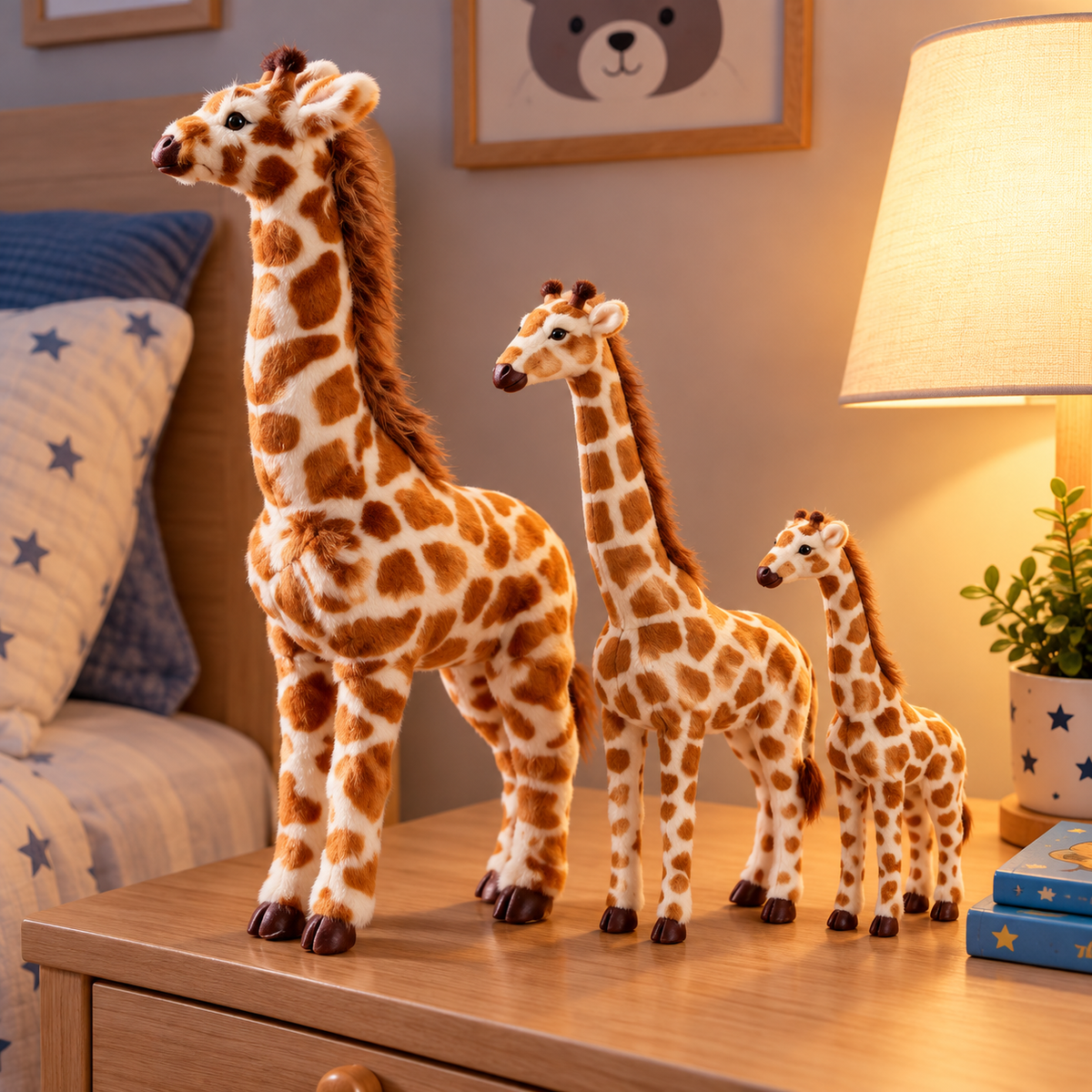 Giraff-figur i konstharts – dekoration (27–55 cm)
