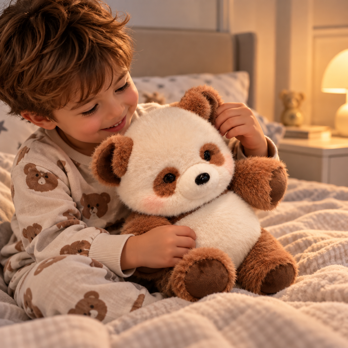 Tvättbjörn och panda – mjuka kramkuddar (45–55 cm)