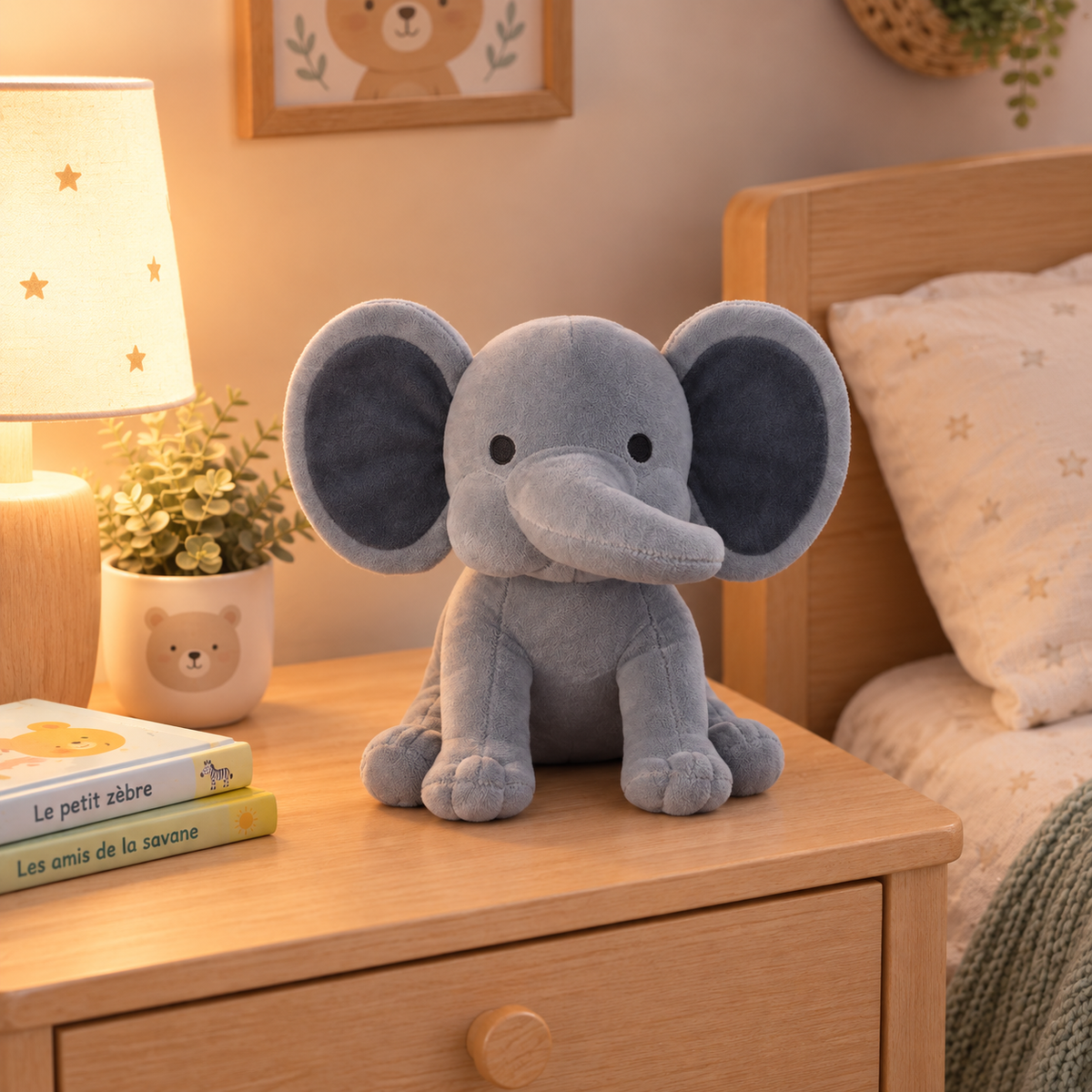 Elefant gosedjur – mjuk och fluffig (25 cm)