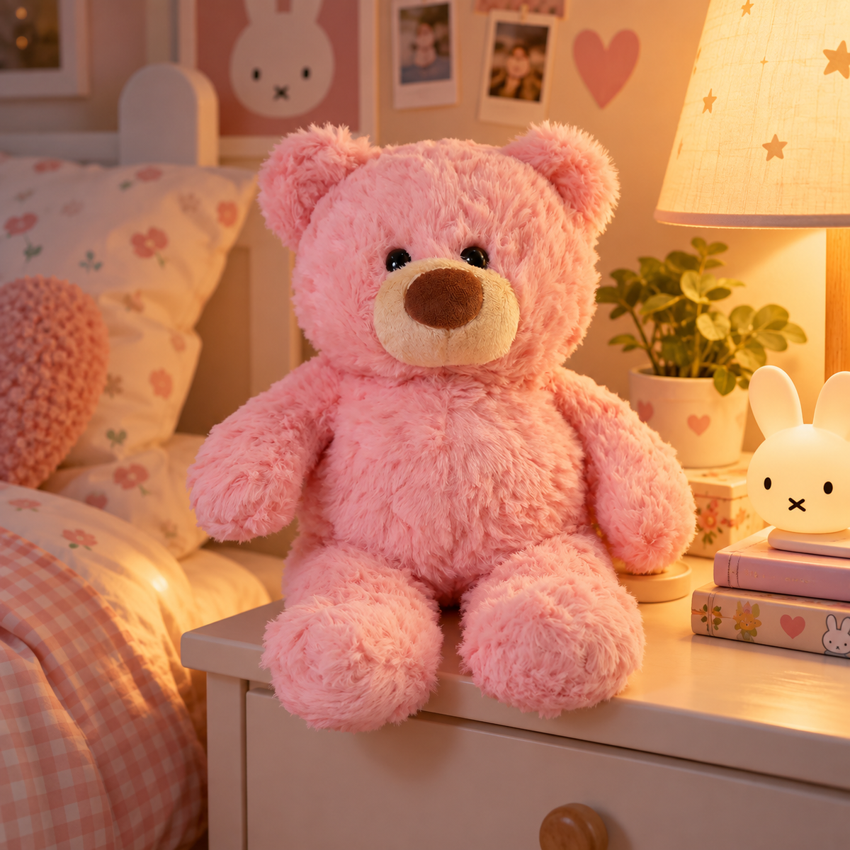 Liten nallebjörn – rosa (28 cm)