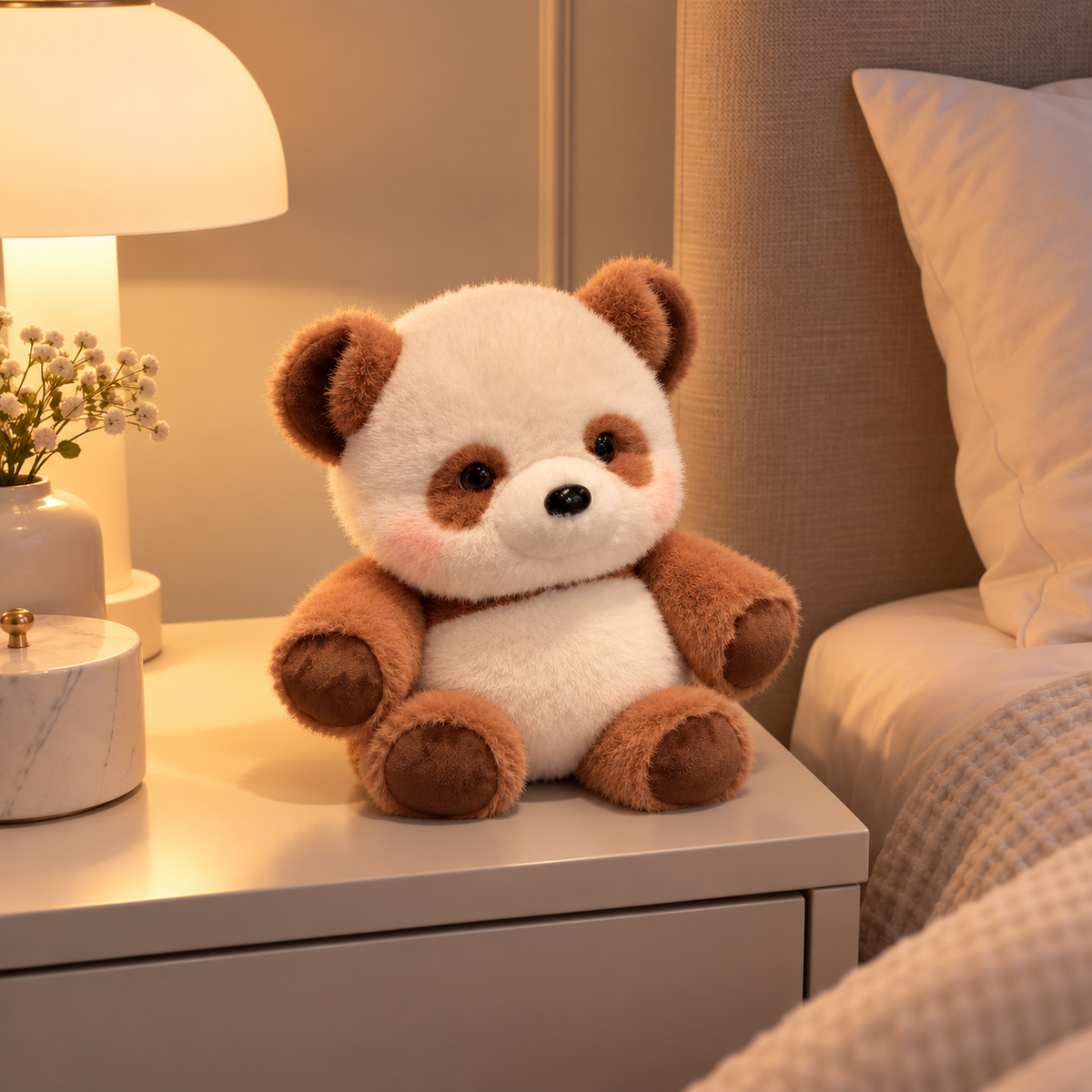 Tvättbjörn och panda – mjuka kramkuddar (45–55 cm)