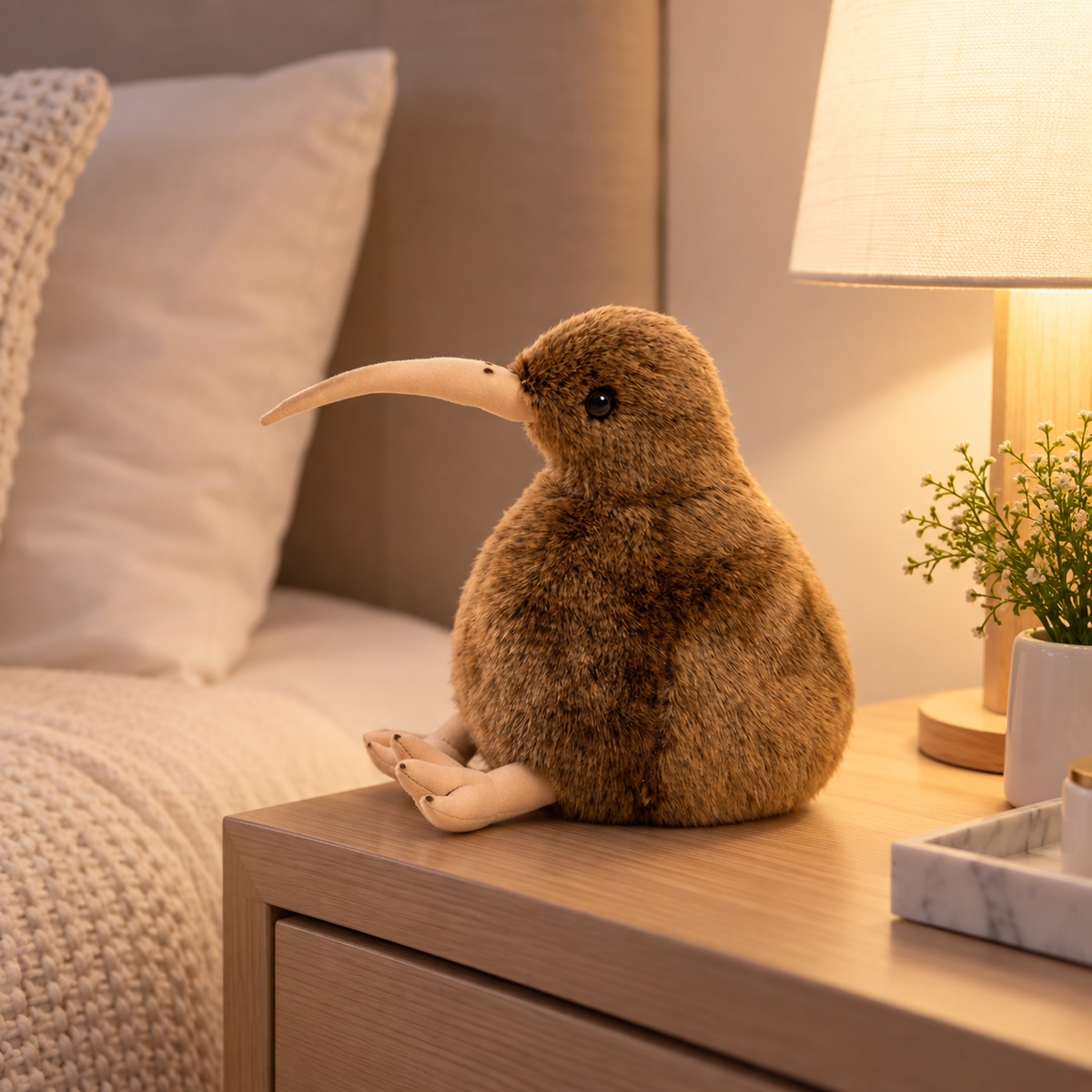 Kiwi-fågel gosedjur – realistisk och mjuk (28 cm)