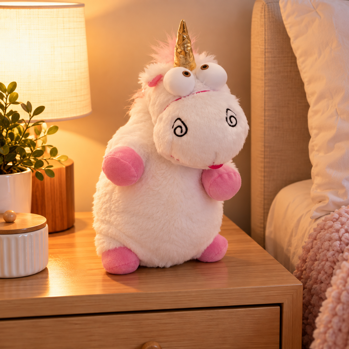 Enhörning gosedjur – fluffig kawaii-enhörning (40–55 cm)