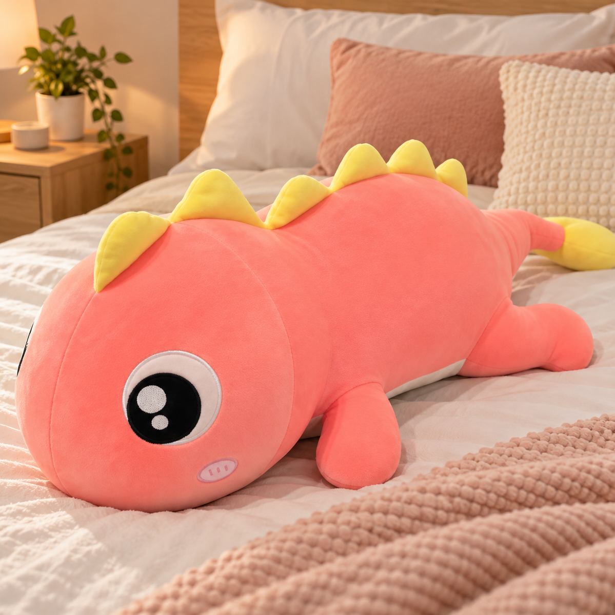 Dinosaurie gosedjur – lång och mjuk kawaii-kudde (60 cm)