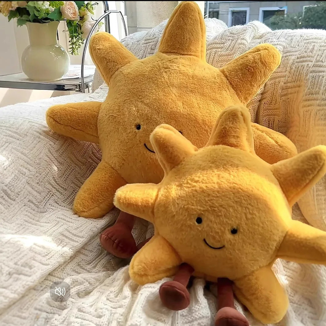 Sol- och månkudde – mjuk dekorationskudde (25–50 cm)