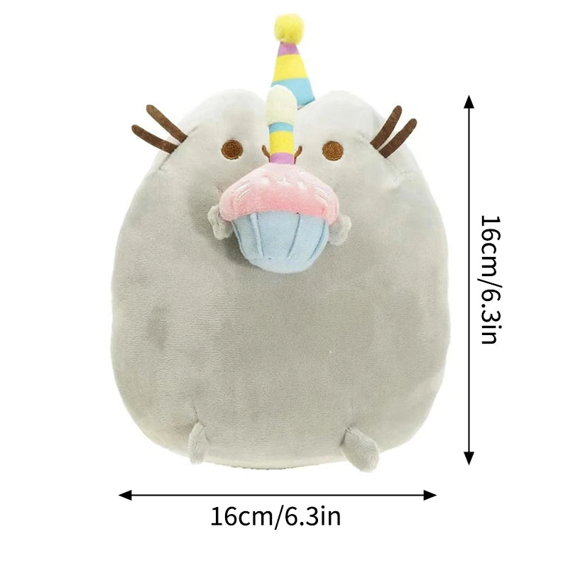 Pusheen gosedjur – grå katt med mat-tema