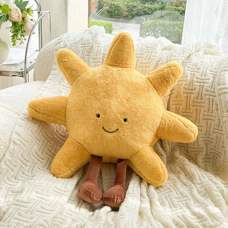 Sol- och månkudde – mjuk dekorationskudde (25–50 cm)