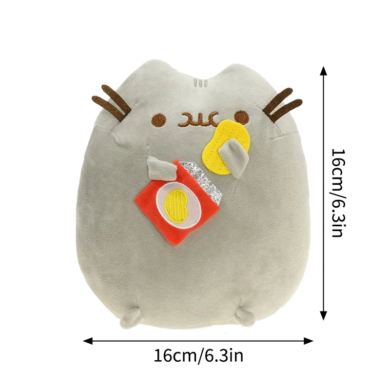 Pusheen gosedjur – grå katt med mat-tema