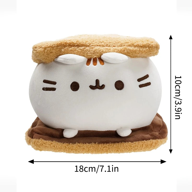 Pusheen gosedjur – grå katt med mat-tema