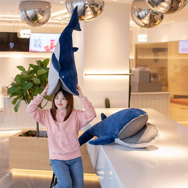 Blåval gosedjur – jättestor och mjuk (45–140 cm)