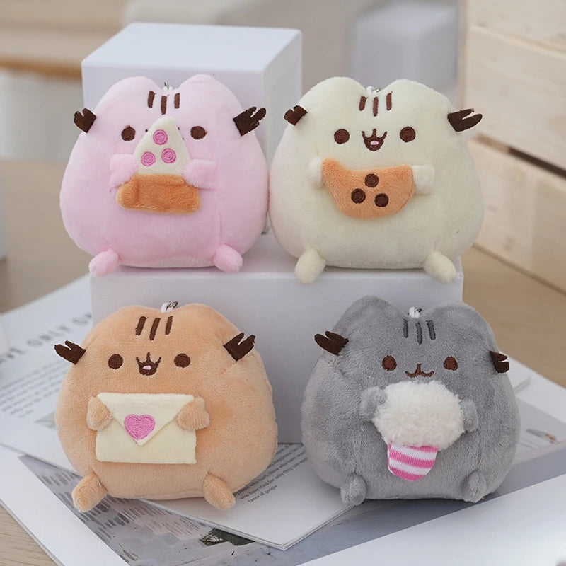 Pusheen gosedjur – grå katt med mat-tema