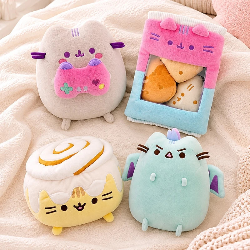 Pusheen gosedjur – grå katt med mat-tema